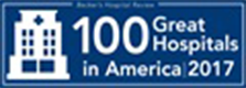 100 Great Hospitals in America 2017 logo.